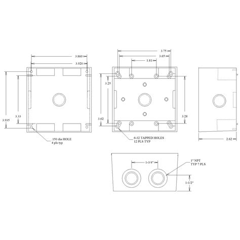 266 mounting hole 4 square electrical box|eaton switch box dimensions.